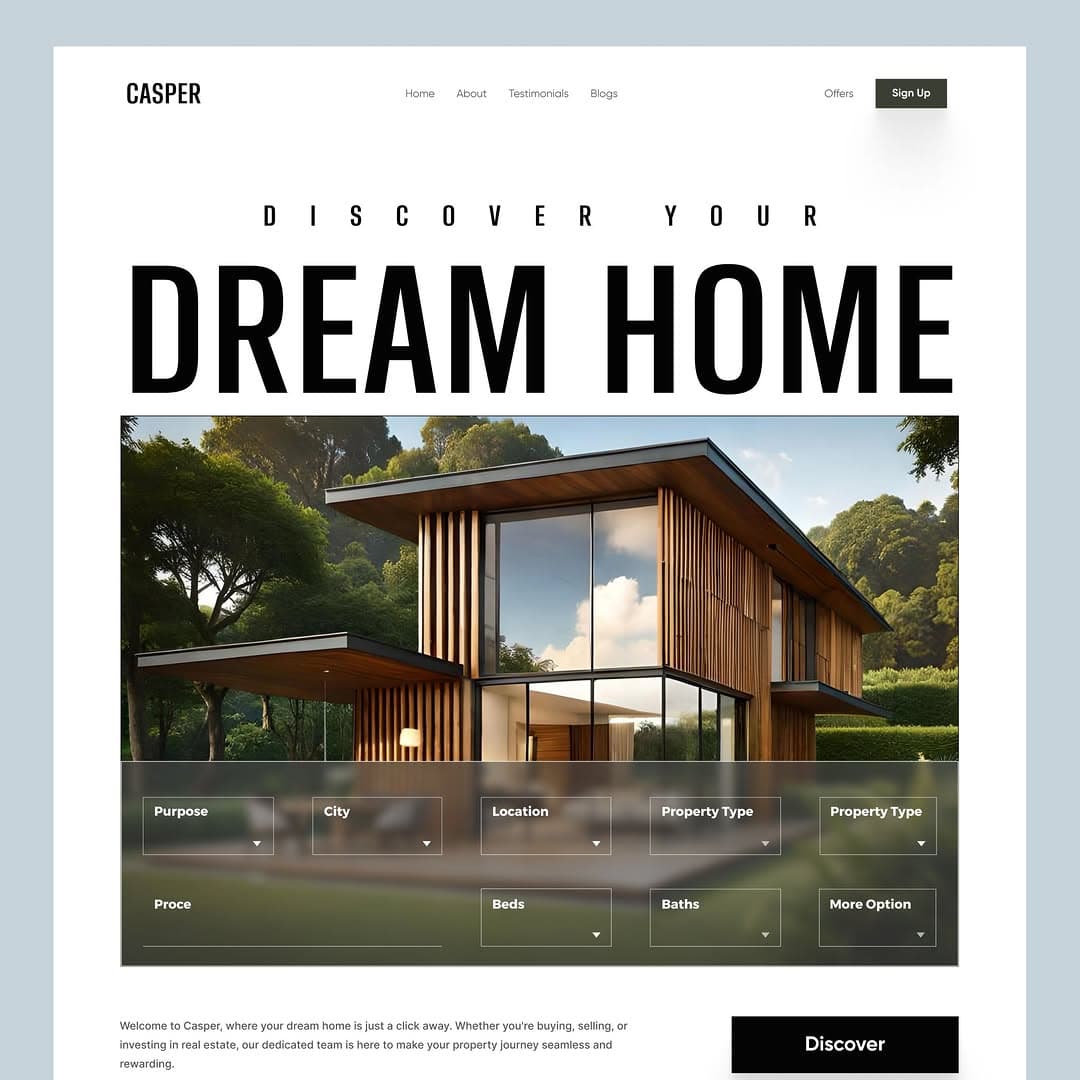 Local business website visual
