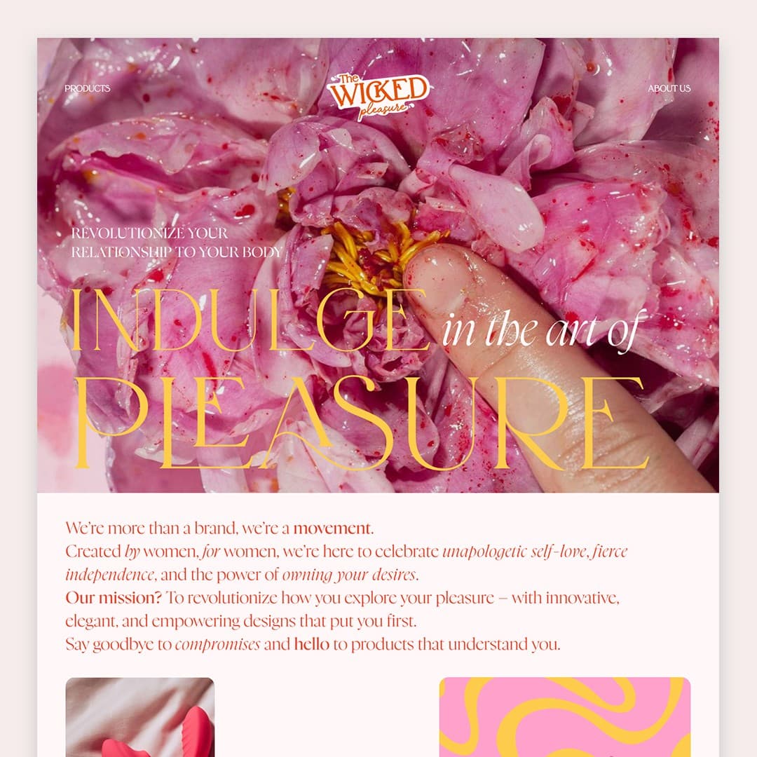 Custom branded website example